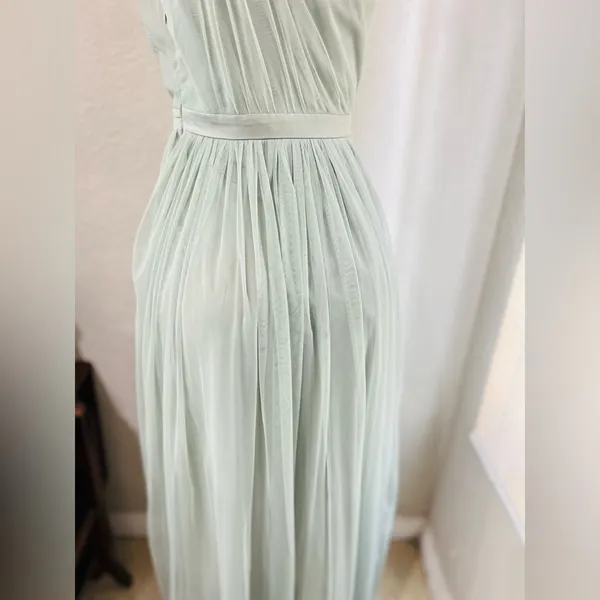 Anaya with love One-Shoulder Maxi dress Tulle Gown in Sage Green Size 4 EUC - Image 10