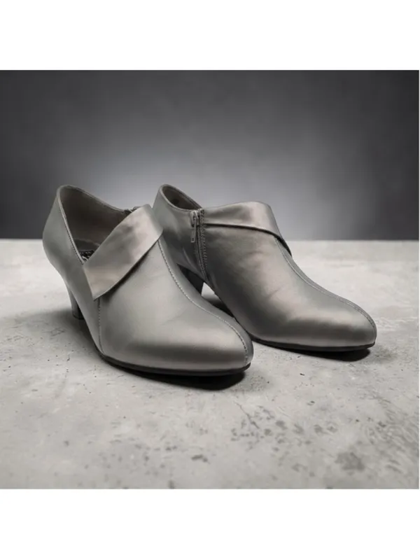 AJ Valenci Leather Shooties Comfort Shoes Boots 7.5 M Pewter - Image 8