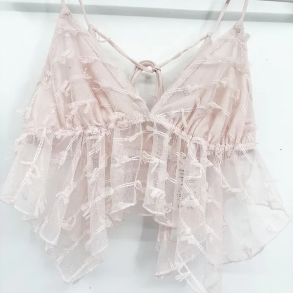 Urban Outfitters Womens‎ Tabatha Lace 3D Bow Coquette Babydoll Cami Pink Size XS - Image 4