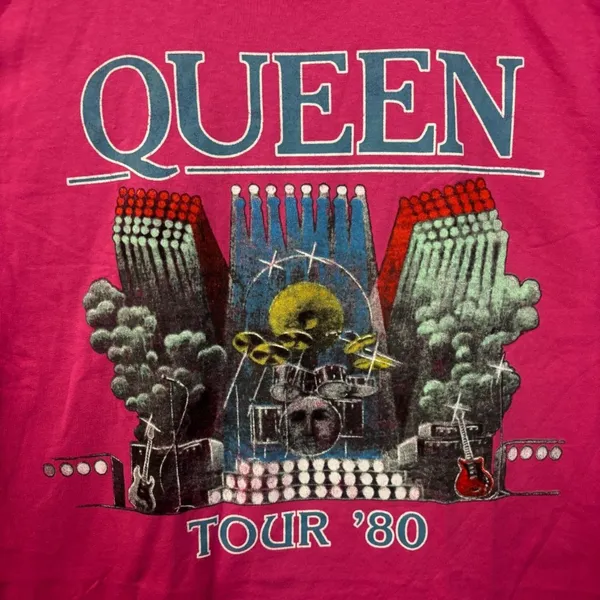 Queen Rock tour tee 1980 one size - Image 2