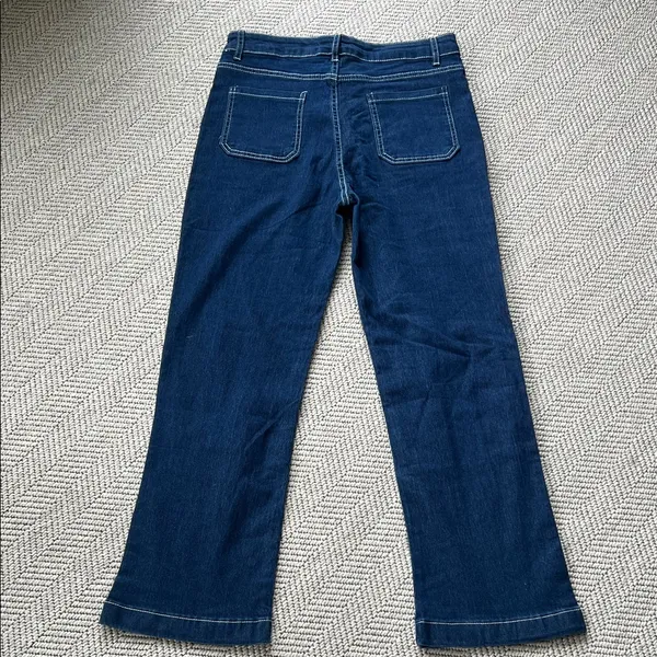 Classic Women's Dark Blue High Rise Straight-Leg Jeans - Image 6