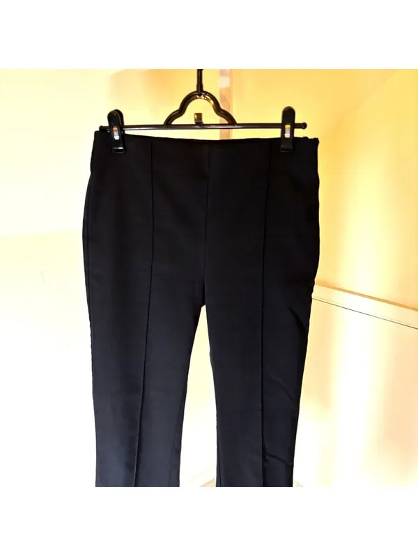 Loft EUC Women's Black Side Zip High Waist Straight Leg Pants Size 6T - Image 2