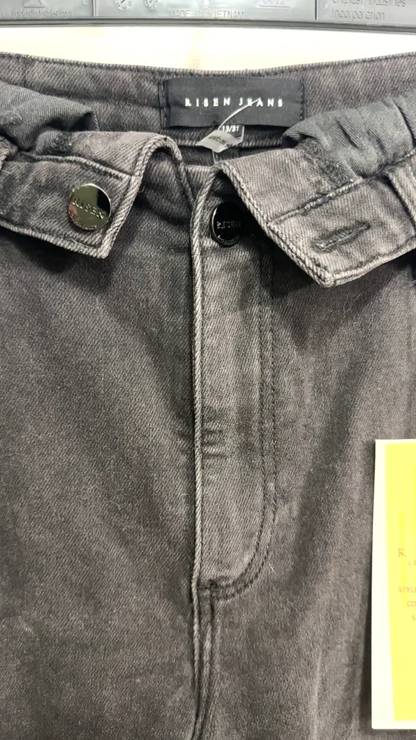 Risen Black Flare Jeans - Image 4