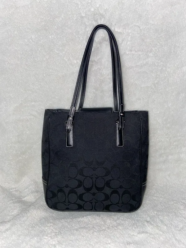 Coach Black Signature Tote Bag - Image 2
