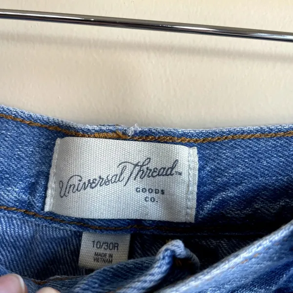 Universal Threads Relaxed Wide Leg Jeans 10 Blue Women 100% Cotton - Image 3