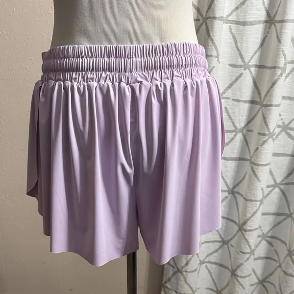 Lavender Women's Shorts Purple Size XL - Image 3