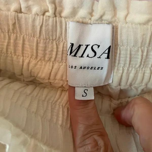 Misa Los Angeles Cream Ivory Lace Tiered Mini Skirt Fairy Whimsy Women's Small - Image 2