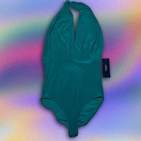 Size XS‎ Y2K Deadstock Green Bodysuit - Image 2