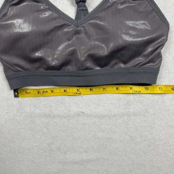 Nike Indy Party Pack Sports Bra Women’s Small Gray Silver Metallic Light Support - Image 4