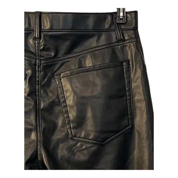 Abercrombie & Fitch Pants Womens Size 10 Black Faux Leather Curve Love High Rise - Image 6