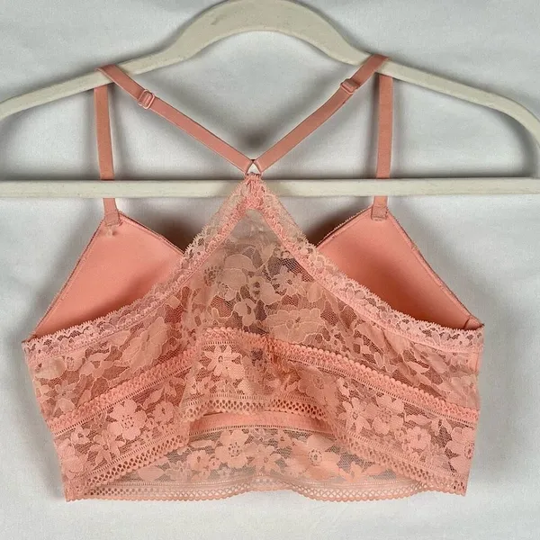 Victoria’s Secret Pink Lace Pull-on Razorback Bra Light Padding Medium - Image 2