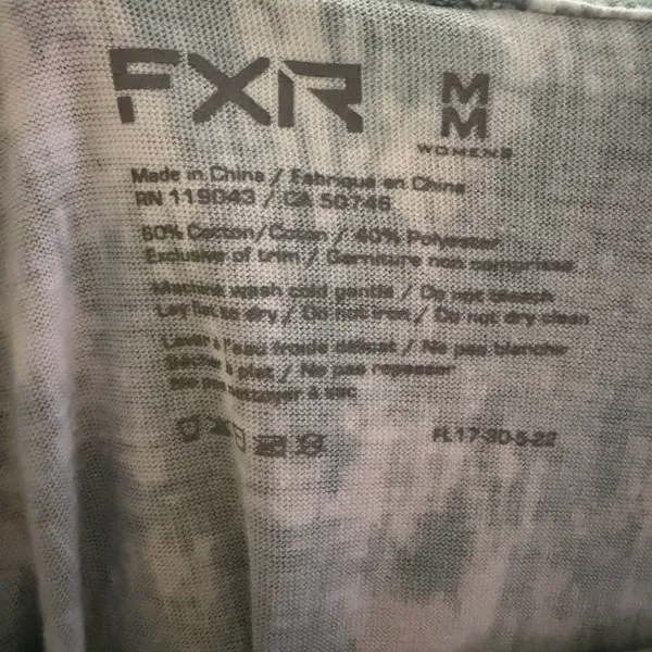 Women's FXR Teal Tie-Dye Hooded Long Sleeve Top - Image 3