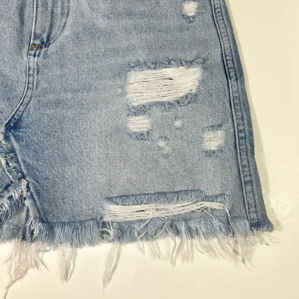 Abercrombie & Fitch Zoe Natural Rise Vintage A-Line Denim Jean Skirt Light Wash - Image 3
