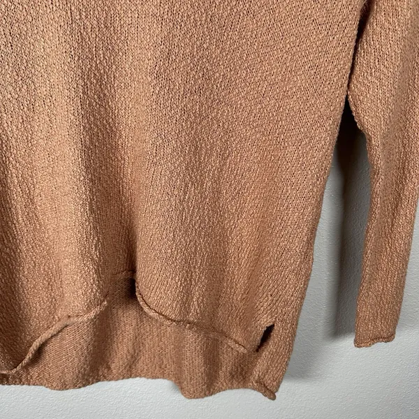 Aerie Oversized‎ Voop Knit Sweater Womens Medium Tan Cotton Blend Beachy Coverup - Image 2