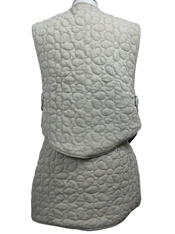 Free People Folk Floral Daisy Quilted Vest & Skirt Suit Set Size Small - Image 7