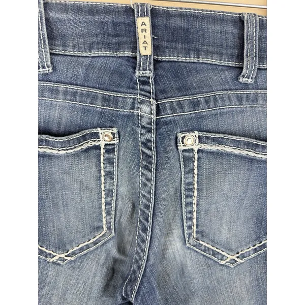 ARIAT R.E.A.L. Skinny Jeans Women’s 26R Low Rise Denim Frayed Hem Blue - Image 14
