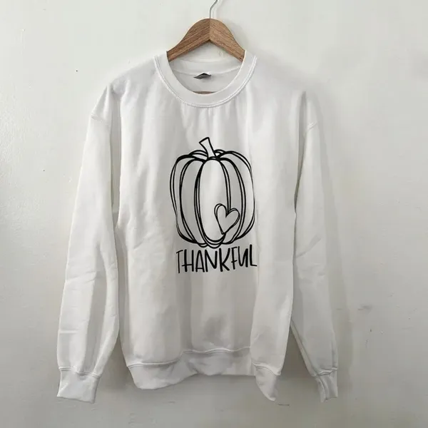 Thankful Thanksgiving Crewneck Sweatshirt NWT - Image 3
