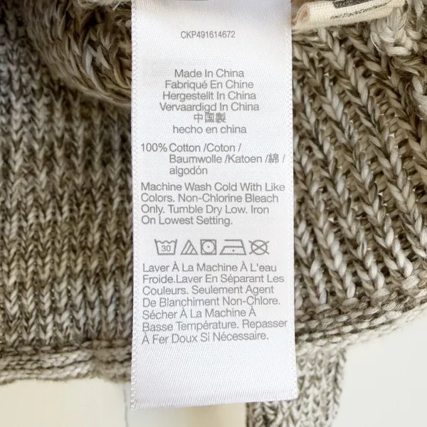 MADEWELL Marled Cotton Mock Neck Sweater Medium - Image 7