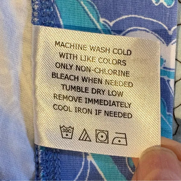 COOLIBAR Monterey Morada Aqua Blue Paisley UPF 50 Leggings Sun Protection~S💛 - Image 11