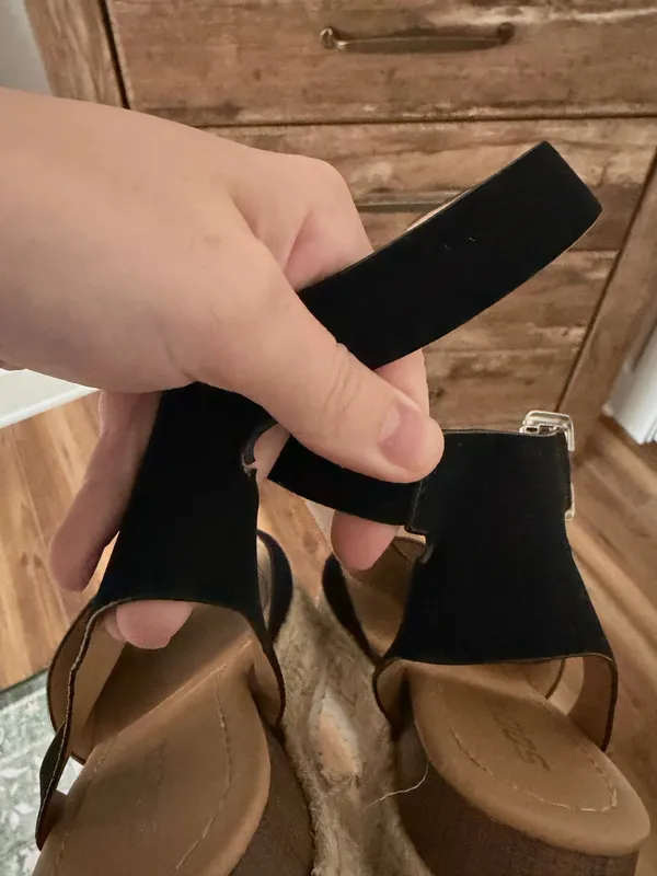 Soda Black Platform Sandals Espadrille - Image 3