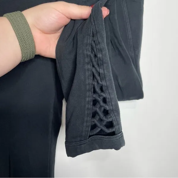 Pink by Victoria’s Secret yoga leggings black‎ criss cross at ankles size XS - Image 3