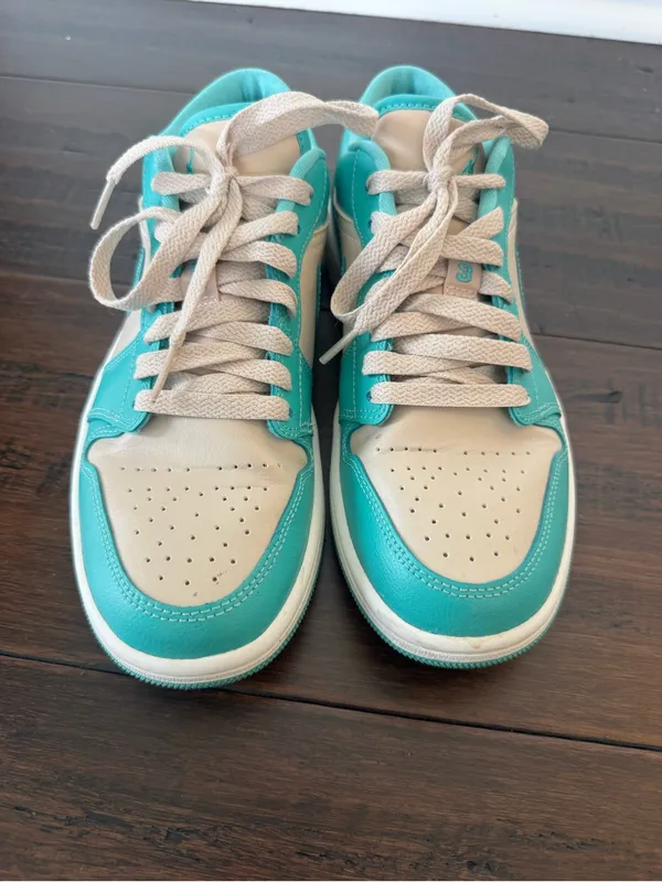 Nike Women’s Air Jordan Low Sanddrift/Washed Teal Sail sneakers Size 7.5 - Image 2
