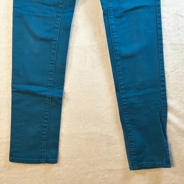 American Eagle Outfitters Skinny Jeans Teal‎ Blue Stretch Women 00 - Image 5