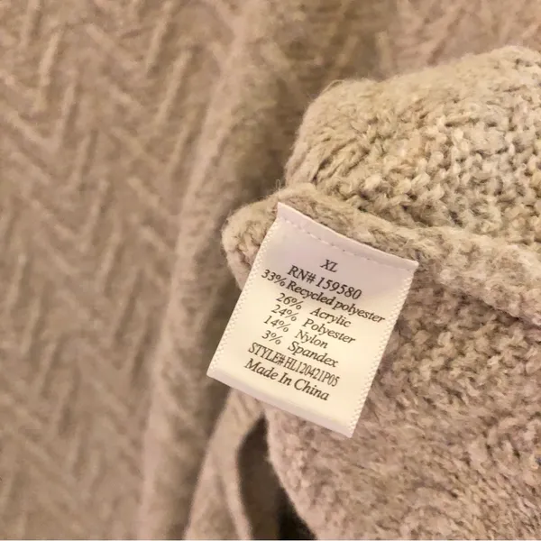 PINK‎ LILY CANDID FEELINGS BOAT NECK TEXTURED SWEATER beige XL - Image 5