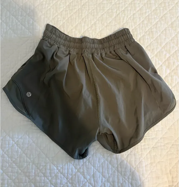Green Lululemon Hotty Hot Shorts 4" - Image 3