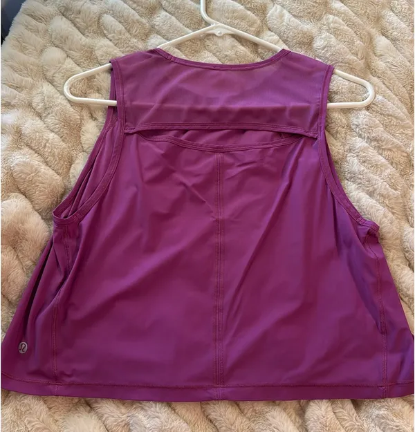 Lululemon Sculpt Cropped Tank Top back vent -vivid plum  - Image 2