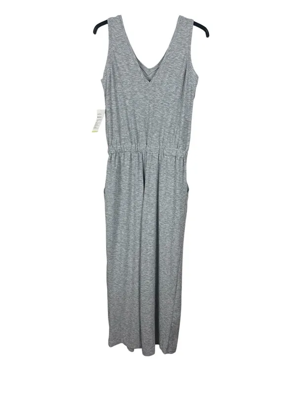 Old Navy Active Breathe ON Jumpsuit Gray Sleeveless Cropped Wide Leg S NWT - Image 3
