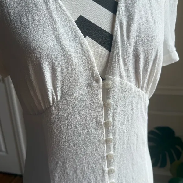 SUNDAY BEST ARITZIA Sandrine Mini‎ Dress Light Birch White Size 12 - Image 5