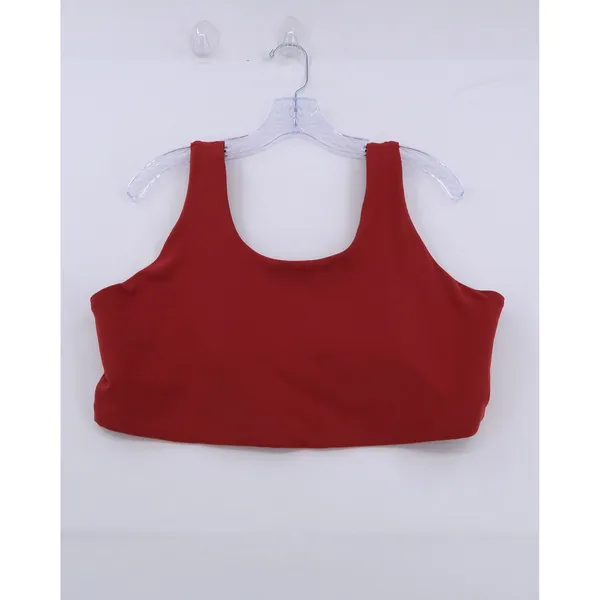 Nike Alate Minimalist Sports Bra Dark Red Low Support Scoop Neck Yoga Top - Image 2