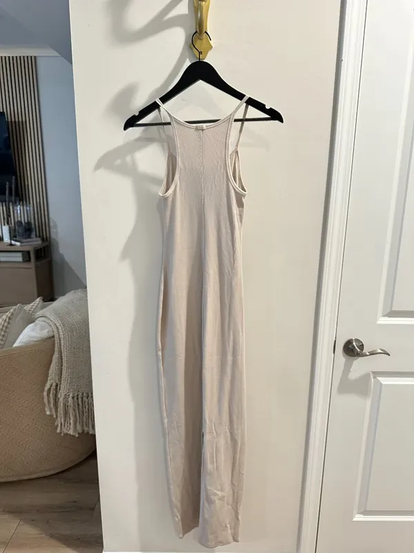 SKIMS Cotton Rib Maxi Dress in Stone Size Small - Image 7