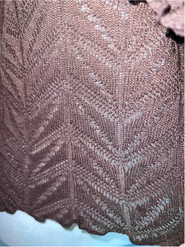 Women's LOFT Brown Ruffle Front Cardigan Sweater Size S - Image 8