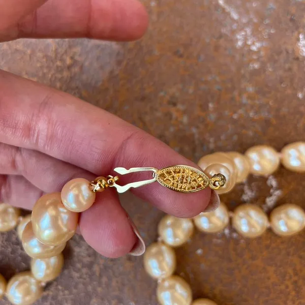 Vintage Marvella Single Strand faux Pearl Necklace - Image 4