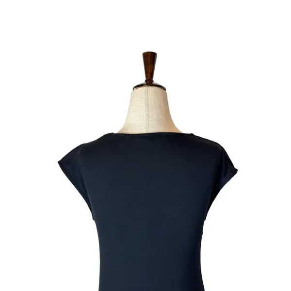 Ted‎ Baker Jersey Knit Abstract Floral Dress Women Small Crew Neck Sheath Artsy - Image 4