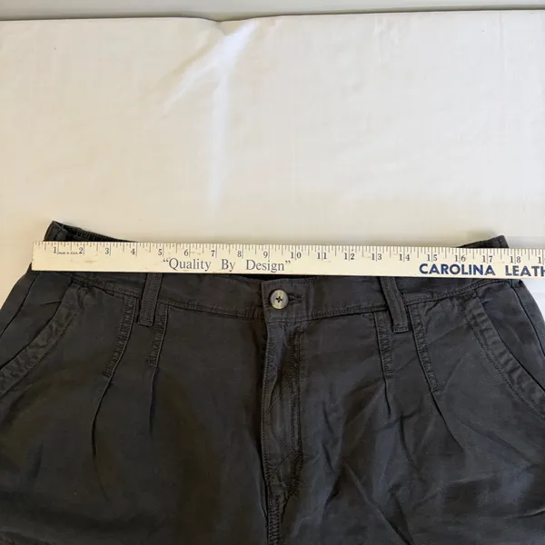 Aerie Charcoal Grey Cotton Lyocell High Waisted Shorts‎ XL Momcore Minimalist - Image 12