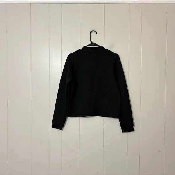 Marine Layer Corbet Quilted Bomber Jacket Black Size M Lightweight Zip Up - Image 12