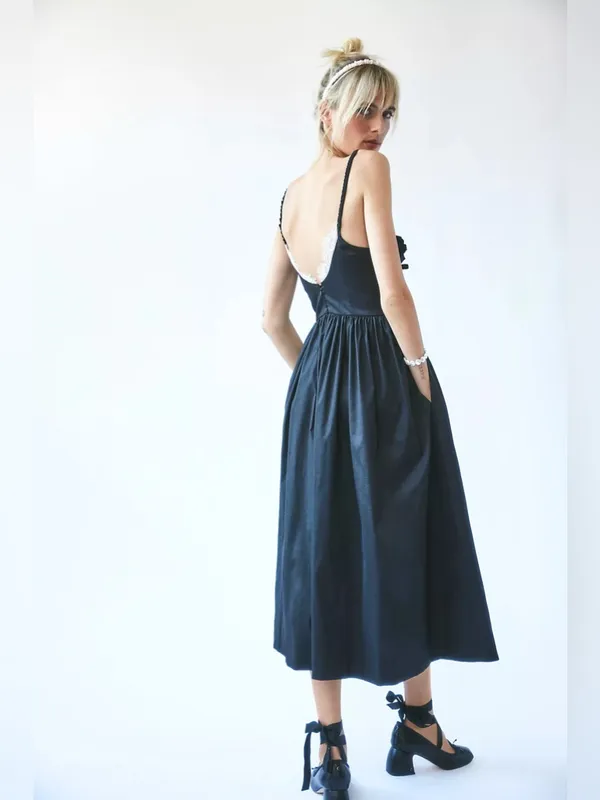 For Love & Lemons Doris Lace-Trim Midi Dress - Image 9