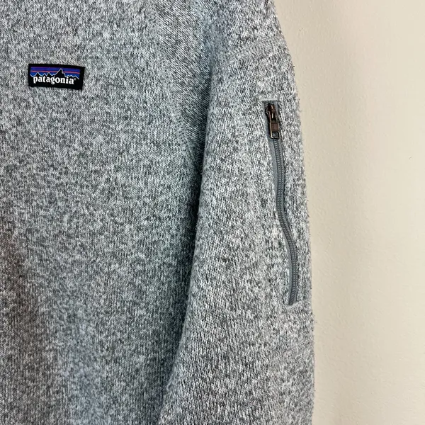 Patagonia Better Sweater 1/4 Zip Womens Small Gray Fleece Pullover Logo Outdoor - Image 3