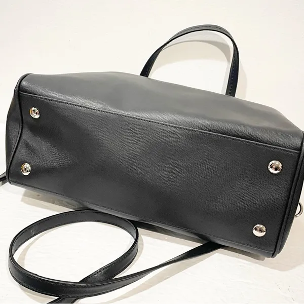 Coach Crossgrain Carryall Satchel Zip top Closure Double Handle Purse Bag‎ Black - Image 8