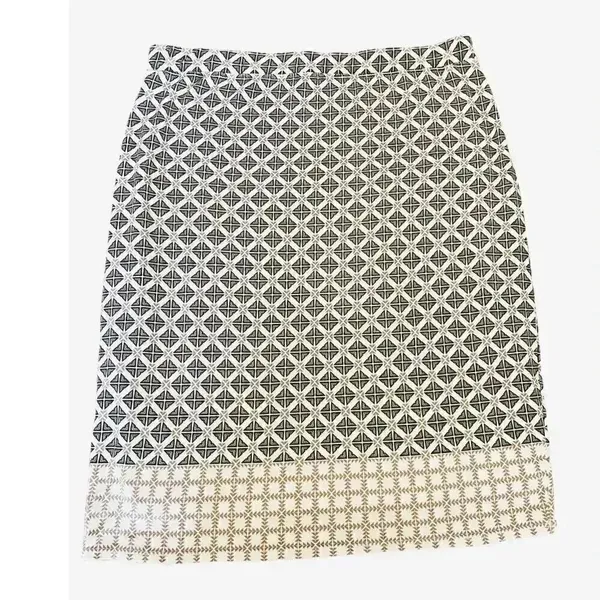 Max Studio Women’s Elastic Waist Geometric Pattern Pencil Skirt SZ S - Image 2