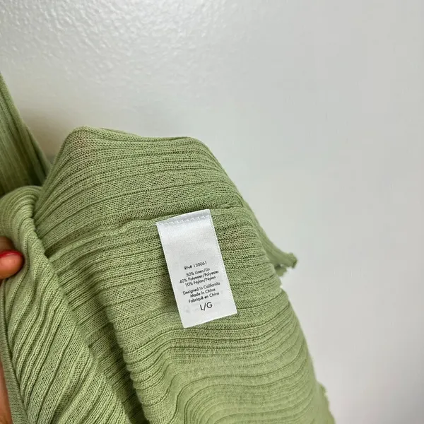 L*SPACE Undertow Dress in Light Olive Size Large - Image 9
