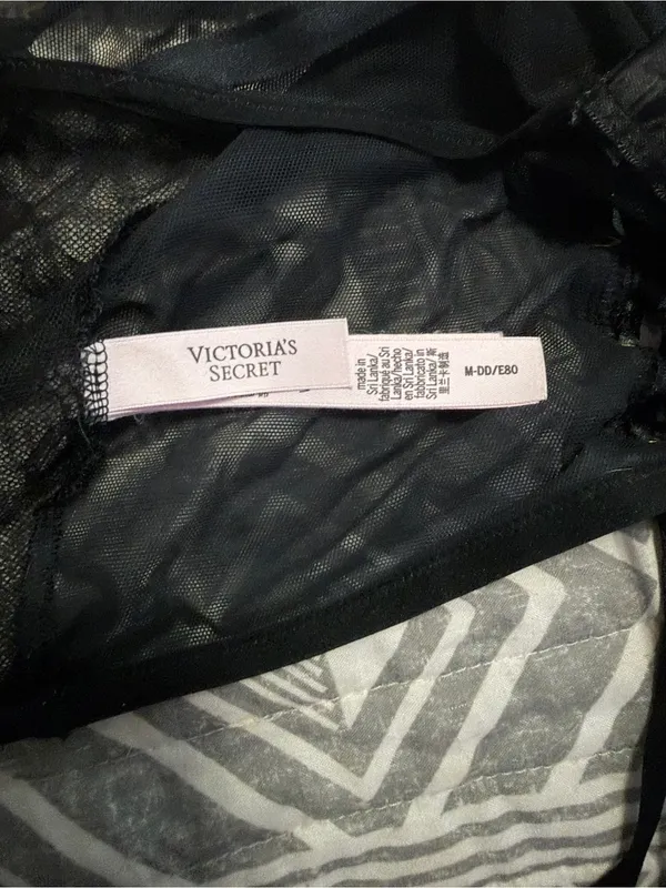 Victoria’s Secret Very Sexy Black Lace Boned Corset Bustier Top M DD Y2K - Image 9