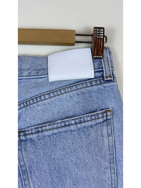 Denim Forum The Farrah Hi-Rise Wide Leg Jeans Light Wash Size 26 Aritzia - Image 8