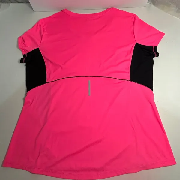 Tek Gear DryTek Hot Pink Athletic Tee XL Mesh High-Low Workout - Image 2
