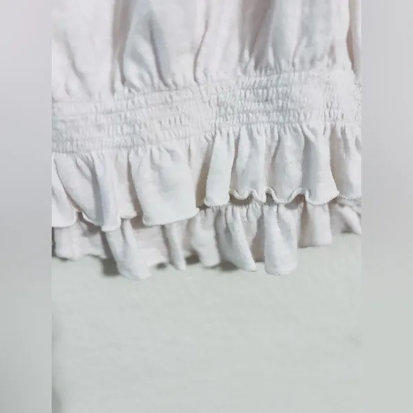 Free People sienna Off-Shoulder embroidery White Top Size: M - Image 5