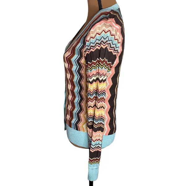 Missoni x Target Chevron fine knit button through cardigan size M - Image 6