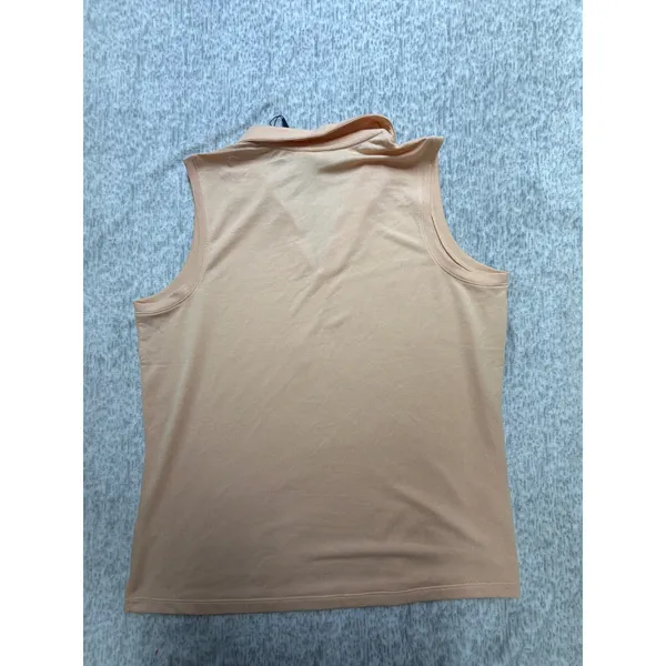 Walter Hagen Clubhouse Scallop Sleeveless Golf Polo Peach Fuzz XXL‎ WGH11518 - Image 5